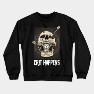 DND D20 Crit Happens Dice Roll Crewneck Sweatshirt